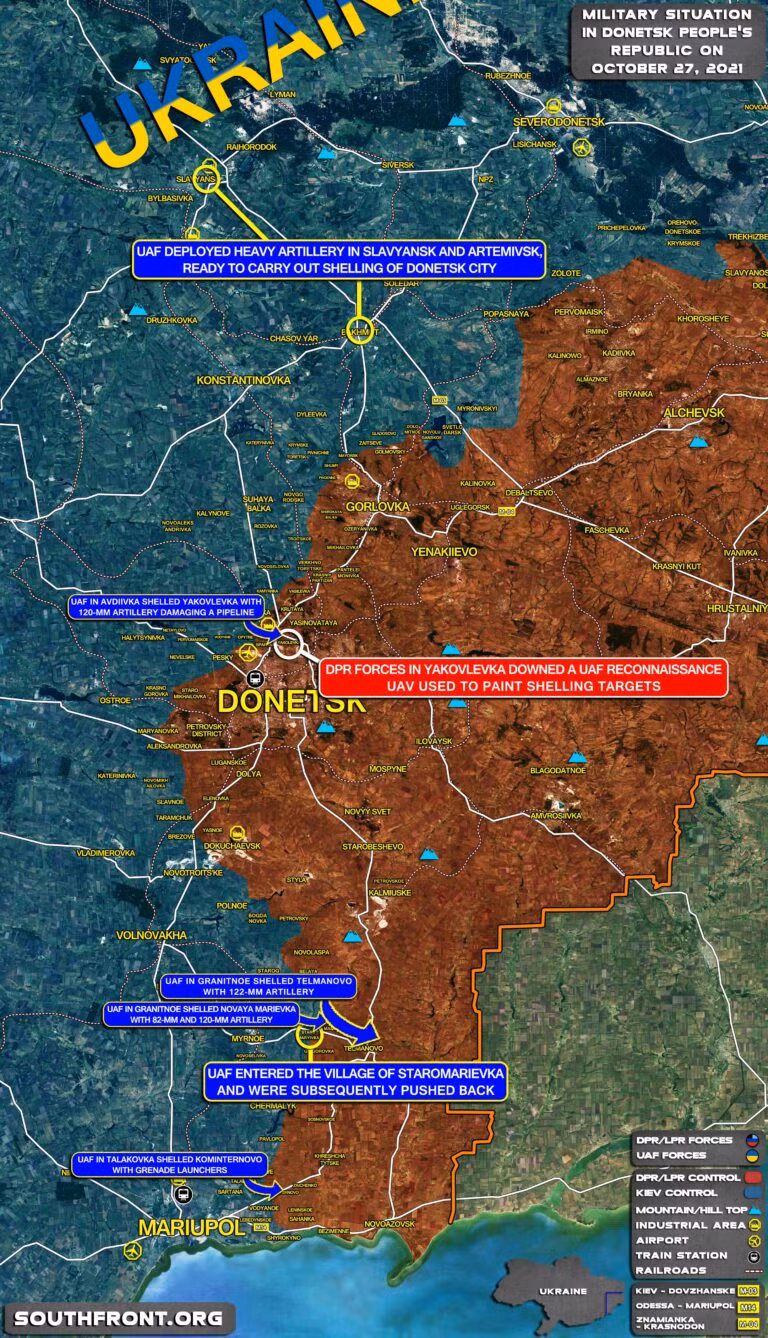 Có thể các chuyến bay của máy bay không người lái tấn công của Ukraine qua khu vực ly khai Donetsk và Lugansk được kết nối với điều này, khi những chiếc máy bay không người lái có thể thu thập dữ liệu tình báo cho cuộc tấn công tiếp theo bằng tên lửa Tomahawk vào đây.