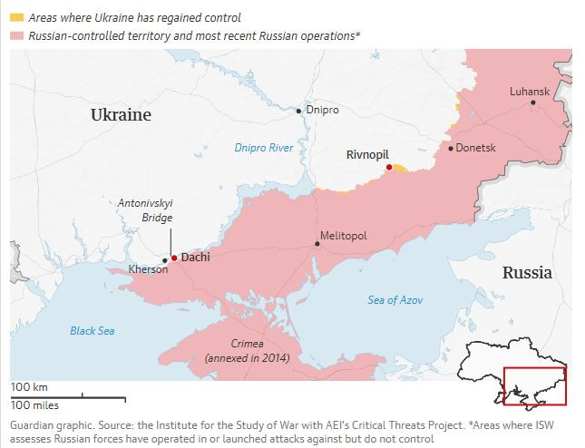Tình hình ở Kherson đang khá căng thẳng, nhưng Ukraine chỉ có cơ hội đột phá khi đưa được lực lượng cơ giới và phòng không sang bờ bên phía do Nga kiểm soát. Chắc chắn Nga sẽ không để cho quân Ukraine làm được điều này một cách dễ dàng.