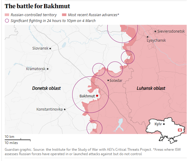 Trước hết, nếu Quân đội Nga và Ukraine muốn giành được Donbass, thì họ cần phải giành được tất cả các nơi, kể cả Bakhmut. Đặc biệt là thành phố Bakhmut, nơi có vị trí địa lý rất quan trọng và có ý nghĩa trong việc kiểm soát được Donbass trong tương lai. 