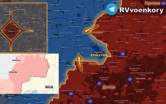 Về địa hình của Avdeevka, khu đô thị kéo dài từ tây bắc đến đông nam với tổng chiều dài khoảng 10 km, điểm rộng nhất chưa đến 3,7 km; nhưng là vị trí tiền phương mà Quân đội Ukraine kiểm soát gần “thủ đô” Donetsk nhất. 