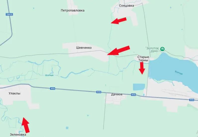 Như vậy, Cụm quân Trung tâm của RFAF đang tiến về phía bắc sông Volchya, tạo vòng vây với khu vực Kurakhove từ hướng sườn bắc. Trong khi Cụm Vostok của RFAF từ đầu cầu làng Zelenivka, đang tiến đến làng Ulakly, nằm ở phía nam sông Volchya, để hợp vây với Cụm quân Trung tâm.