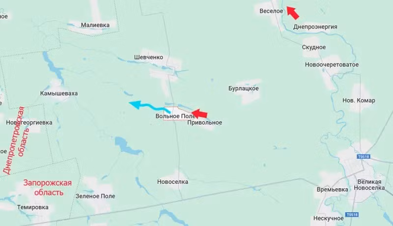 Theo phóng viên chiến trường Kotenok của tờ Military Chronicle, quân đội Nga (RFAF) chiếm được làng Zaporozhye. Bây giờ, biên giới của vùng Dnepropetrovsk chỉ cách đó “một bước chân”. Theo Kotenok, quân Ukraine dường như đã cạn kiệt “giới hạn dự trữ” và không còn khả năng phản công ở khu vực này với cường độ như trước nữa.