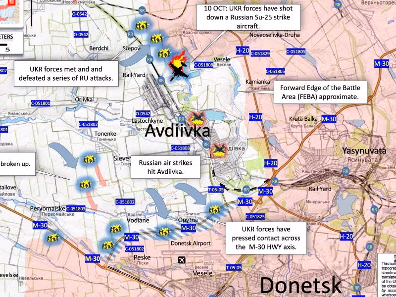 Các trận đánh ác liệt tiếp tục diễn ra, nhằm giành quyền kiểm soát thành phố Avdeevka, tiếp giáp với vùng ngoại ô phía tây bắc “thủ đô” Donetsk, của nước công hòa tự xưng Donetsk (DPR). 