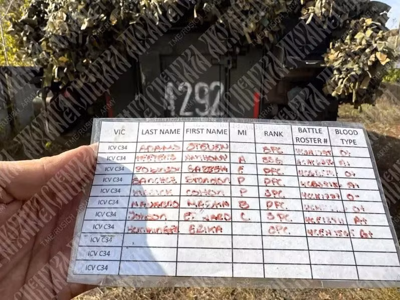 Theo kênh Telegram trên, tại quận Glushkovsky của vùng Kursk, quân Nga đã phá hủy một xe bọc thép Stryker ở trong một cánh rừng, với kíp xe 8 người, hoàn toàn là lính đánh thuê Mỹ. Trong xe, lính Nga tìm thấy vũ khí của Mỹ cùng với những người thiệt mạng cùng nhiều nhật ký chiến đấu. 