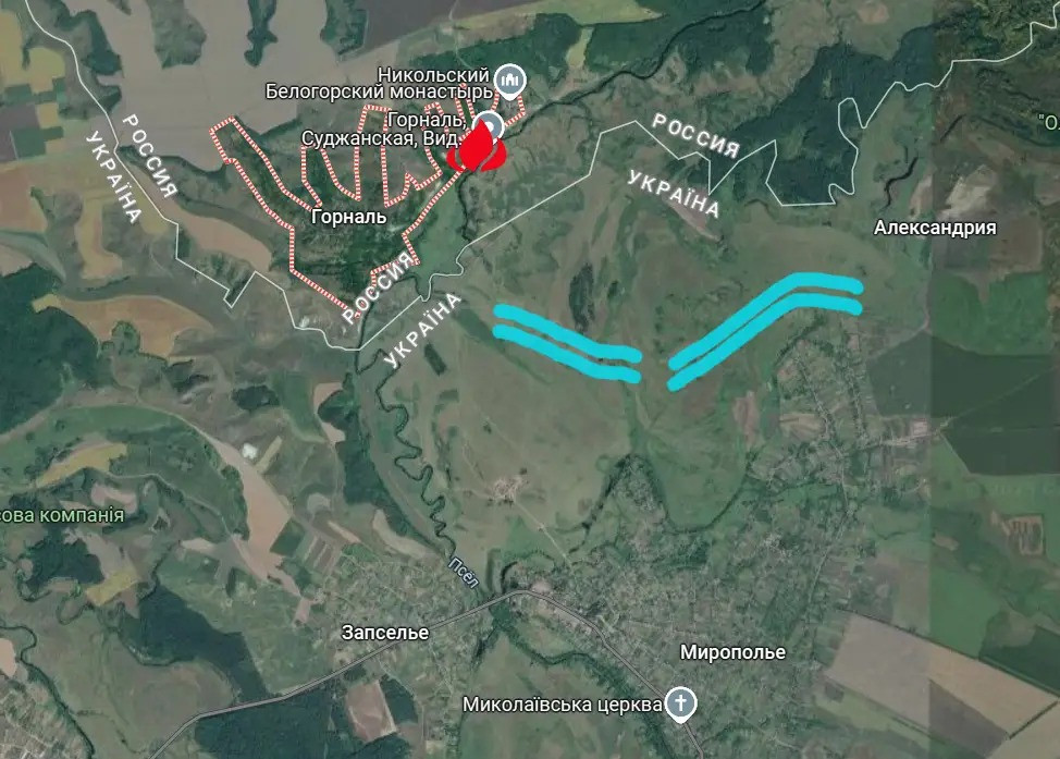 Việc tái chiếm tu viện St. Nicholas Belogorsky và tiến vào Gornal, giúp Cụm quân phía Bắc áp sát biên giới với vùng Sumy của Ukraine, và nếu tình hình tiếp tục diễn biến thuận lợi, lực lượng này có thể tiến vào vùng lân cận ở chính đầu cầu này; điều này sẽ có đe dọa một trong những trung tâm hậu cần của AFU nằm ở làng Miropolye.