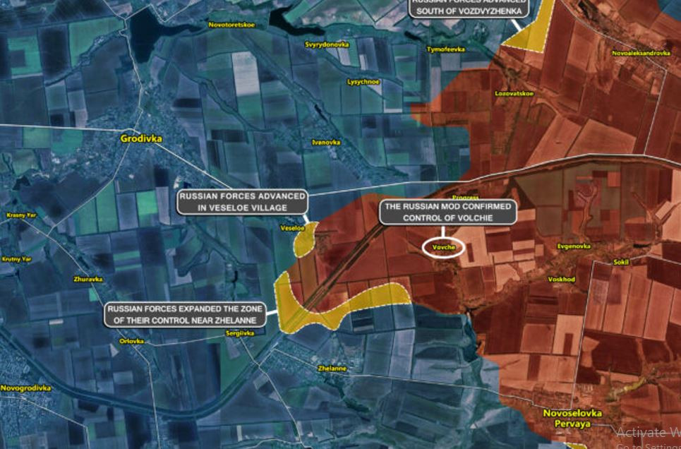Các đơn vị thuộc Cụm quân Trung tâm của Quân đội Nga đã chiếm làng Progress và Vovche trên hướng tây bắc Avdiivka, và hiện chỉ còn cách thành phố Pokrovsk chỉ 18 km. Thông tin này được nêu trong bản tóm tắt của Bộ Quốc phòng Nga về tình hình chiến trường Ukraine ngày 28/7/2024. 