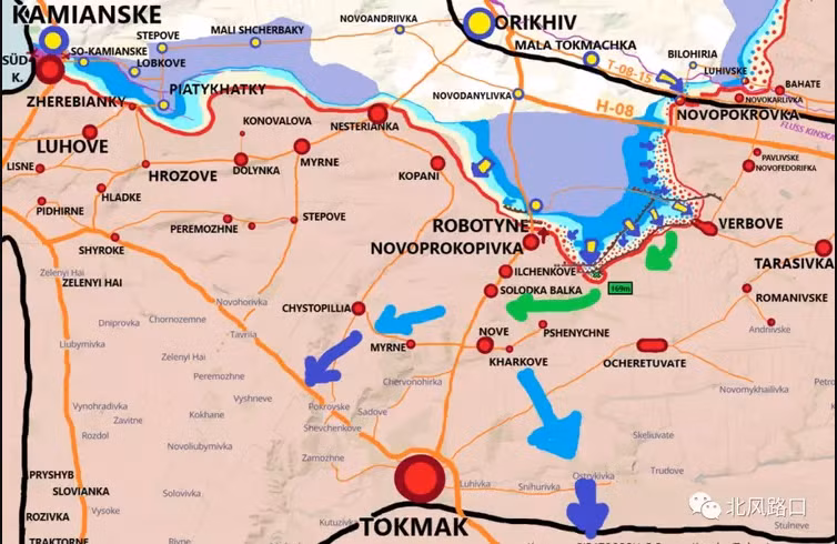 Vì vậy, Quân đội Ukraine phải mở rộng sang bên cánh phải, trong đó tập trung vào làng Verbovoye, buộc quân nga tại đây phải rút lui; nhằm loại bỏ mối đe dọa từ bên sườn và mở rộng đầu cầu tấn công. Sau đó, họ mới có thể dồn toàn bộ sức lực xuống phía nam để vượt qua ngọn đồi, mà tuyến phòng thủ của Nga chạy dọc theo.