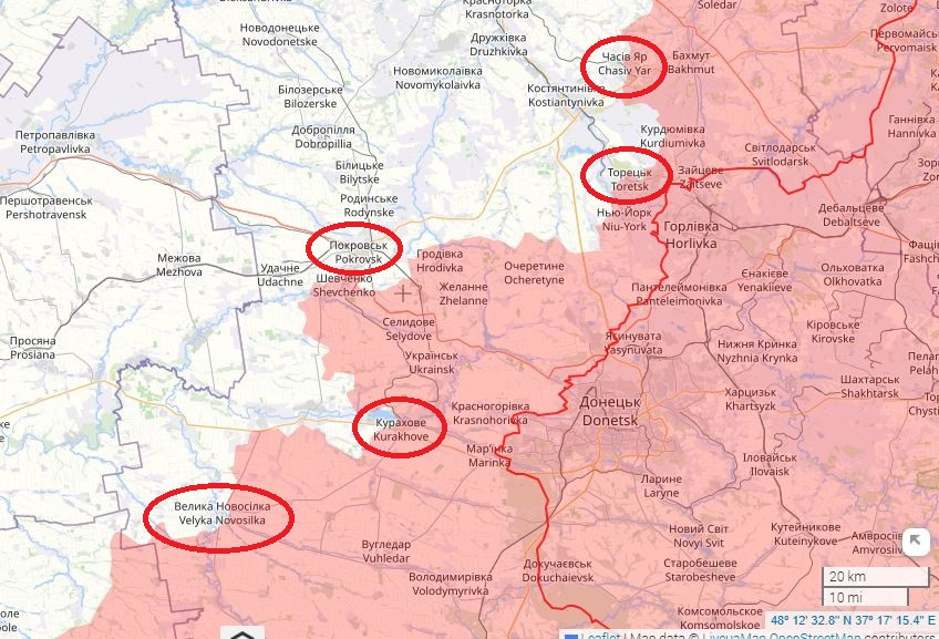 Kurakhove là thành phố chiến lược quan trọng ở phía tây Donetsk, cách Donetsk 46 km và cách thành phố Pokrovsk 30 km về phía nam. Đây cũng là khu định cư quan trọng của Ukraine trong khu vực Donbass. Đồng thời là trung tâm của vòng cung phòng thủ Donetsk từ Chasov Yar - Toretsk - Pokrovsk - Kurakhove - Velyka Novosyolka.