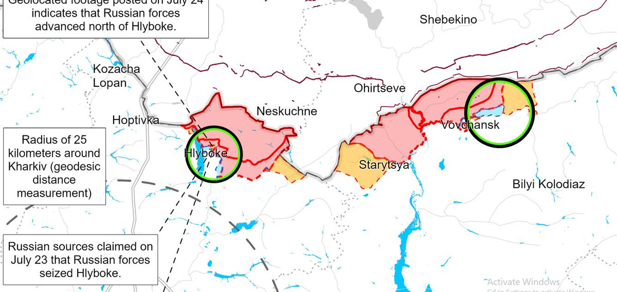 Hiện nay, Quân đội Ukraine cũng đã đạt được những bước tiến nhất định ở hướng Liptsy; ở trên hướng Liptsy, chiến thuật được Quân đội Ukraine áp dụng là tránh rìa của đối phương và tập trung phá vỡ hậu phương của Quân đội Nga.