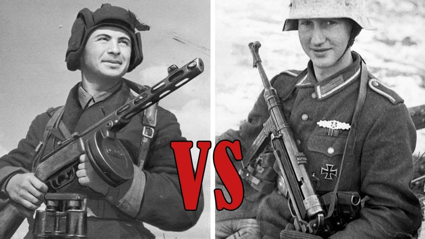 Chất lượng của súng tiểu liên trong cận chiến có thể quyết định nhóm chiến đấu này có thể trút bao nhiêu hỏa lực. Súng tiểu liên PPSh-41 mà quân đội Liên Xô sử dụng, trên lý thuyết có thể bắn 900 viên đạn trong một phút, chế áp hoàn toàn khẩu MP-40, với tốc độ bắn chỉ 550 viên/phút.