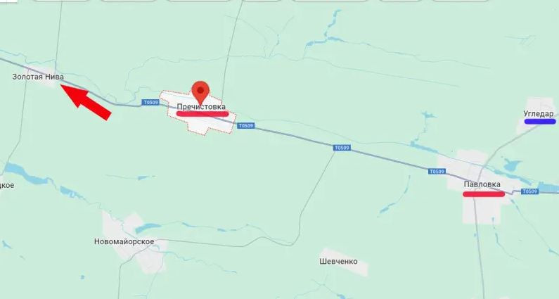 Sau khi tham khảo địa lý đoạn phim, người ta xác định được rằng bước tiến của các đơn vị Nga là từ ngôi làng Prechistovka lân cận, cách đó 4 km. Như vậy, một khu dân cư khá lớn và được phòng thủ tốt ở phía tây Ugledar đã bị quân Nga đánh chiếm trong một ngày, điều mà trước đây dường như không thể có.
