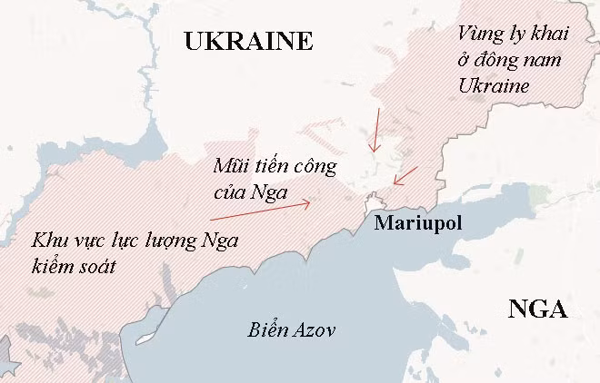 Mariupol là một thành phố cảng quan trọng trên bờ biển Azov ở đông nam Ukraine. Việc chiếm được Mariupol đồng nghĩa với việc Quân đội Nga đã xây dựng một con đường nối liền bán đảo Crimea và vùng Donbas, sau đó với lãnh thổ Nga, chắc chắn sẽ mang lại lợi ích to lớn cho các hoạt động quân sự sau này của Nga.