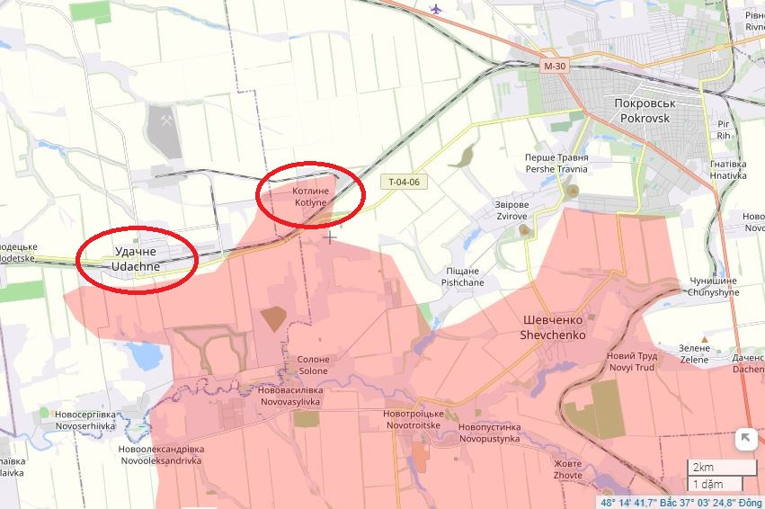 Trong ngày 4/2, AFU đã tung một lực lượng tinh nhuệ, gồm những đơn vị có kinh nghiệm chiến đấu phong phú vào trận, cố gắng đẩy quân Nga ra khỏi phần phía đông của làng Udachne và Kotlyne nằm ở phía tây nam thành phố Pokrovsk. Trong khi những đơn vị được AFU tung vào trận trước đó, về cơ bản là những tân binh. Điều này cho thấy AFU coi trọng nơi này đến mức nào.