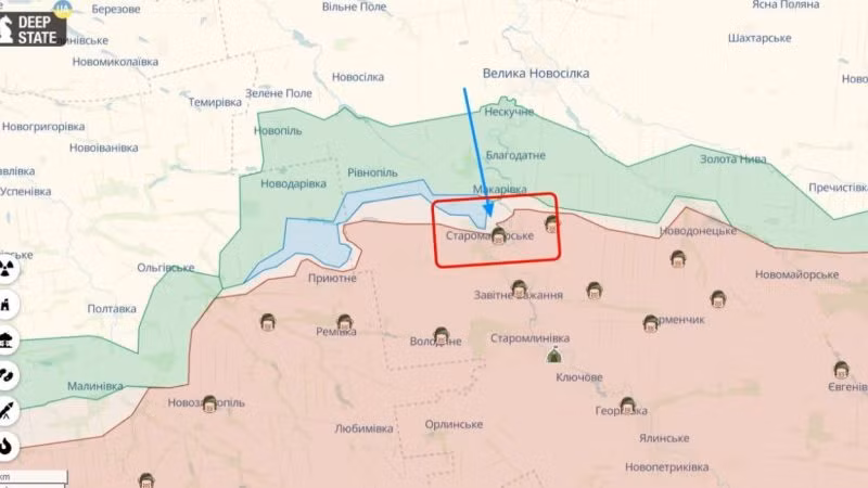Với sự trợ giúp của đạn chùm, quân đội Ukraine đã đạt được những bước tiến đáng kể trên mặt trận Donetsk. Đầu tiên, quân đội Ukraine đã giành lại thành công thị trấn Staro Mayorsk. Đây là một bước đột phá cấp độ chiến đấu lớn, do Staro Mayorsk là đầu mối giao thông đường sắt, chỉ cách Mariupol 100 km và cách Berdyansk 110 km, cũng là nơi duy nhất đường cao tốc T0518 phải đi qua. 