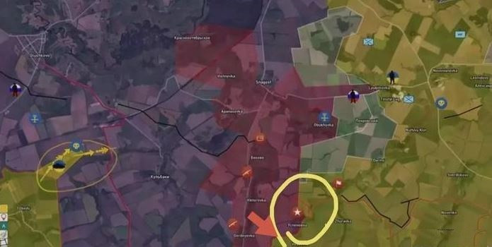 Trên tuyến trung tâm, quân Chechnya và quân Nga mới được tăng cường cũng tiến hành các cuộc tấn công thăm dò. Quân Chechen đóng vai trò là lực lượng dự bị, trong khi quân Nga tung ra một loạt cuộc tấn công từ cả hai cánh và đột nhập vào khu vực phòng thủ Ukraine vài trăm mét. Đặc biệt là quân Nga ở sườn phía nam, sau khi kiểm soát Borki, vẫn còn cơ hội tiến sâu.