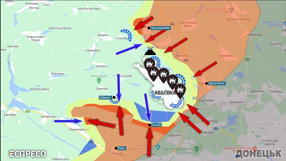 Rất có thể thông tin của Röpke nói về “cửa mở” từ phía thành phố Yasinovataya; tuy nhiên, thông tin này đã lạc hậu. Vào ngày 18/11, các trang báo Ukraine cũng viết rằng, các đơn vị xung kích của Nga đã có thể xuyên thủng tuyến phòng ngự kiên cố nhất ở phía đông Avdeevka.