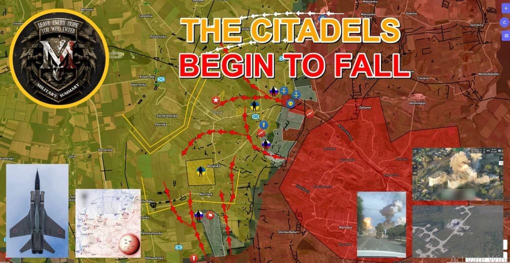 Như vậy ngày thất bại của “phòng tuyến Maginot” Toretsk đã điểm, khi bộ chỉ huy Lực lượng Vũ trang Ukraine không thể tự mình giải quyết tình hình; cuộc tấn công của quân Nga vào Toretsk đang đến từ ba hướng cùng một lúc: Pivnichne (ở trung tâm), Druzhba (phía bắc) và New York (phía nam). (Nguồn ảnh: Southfront.press, ISW, RIA Novosti).