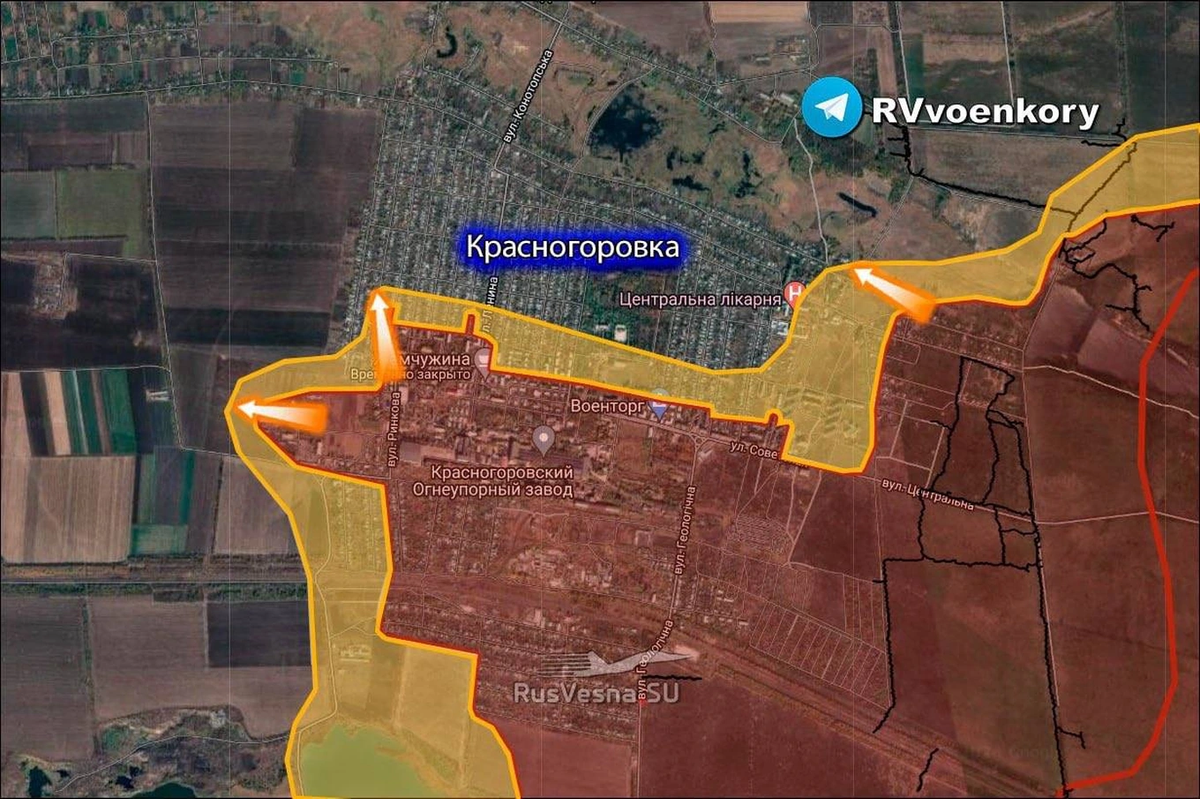 6. Sự sụp đổ của Krasnogorovka sẽ gây ra những hậu quả nghiêm trọng cho Quân đội Ukraine. Hệ thống phòng thủ của Quân đội Ukraine ở phía đông sông Vovcha sẽ thất bại, buộc Quân đội Ukraine phải rút lui ít nhất 10 km về phía tây để tìm chỗ đứng mới.