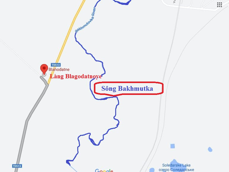 Con sông Bakhmutka chảy qua làng Blagodatnoye; mặc dù con sông không phải là lớn, nhưng nó cản trở đáng kể việc quân Nga có thể tiến xa hơn tới thành phố Kramatorsk và Slavyansk. Đồng thời cản trở các mũi đột kích của quân Nga vào bên sườn, để bao vây quân Ukraine ở Bakhmut từ phía bắc và Seversk từ phía nam.