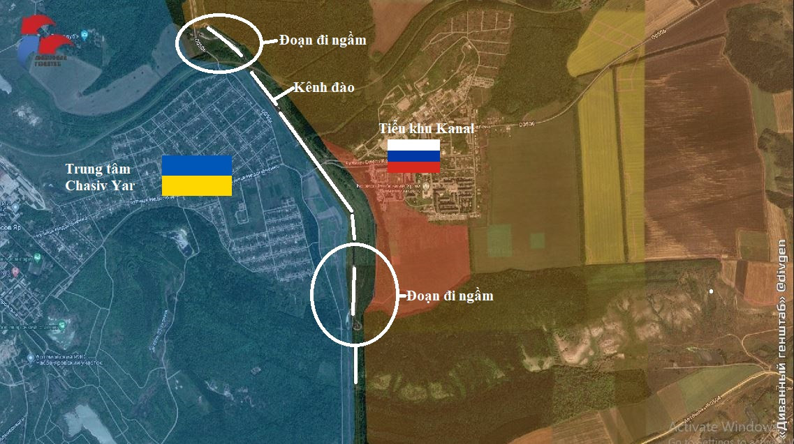 Mặc dù kênh không có nước, nhưng đây là hàng rào chống tăng điển hình, thậm chí còn nguy hiểm hơn khi có nước. Hiện con kênh đào này đã ngừng khai thác từ năm 2014. Về cơ bản, nó là một con mương sâu, cây cỏ mọc um tùm; nhưng ngay cả như vậy, nó cũng là một chướng ngại vật khó vượt qua, giống như một con hào bao quanh một lâu đài thời Trung cổ. 