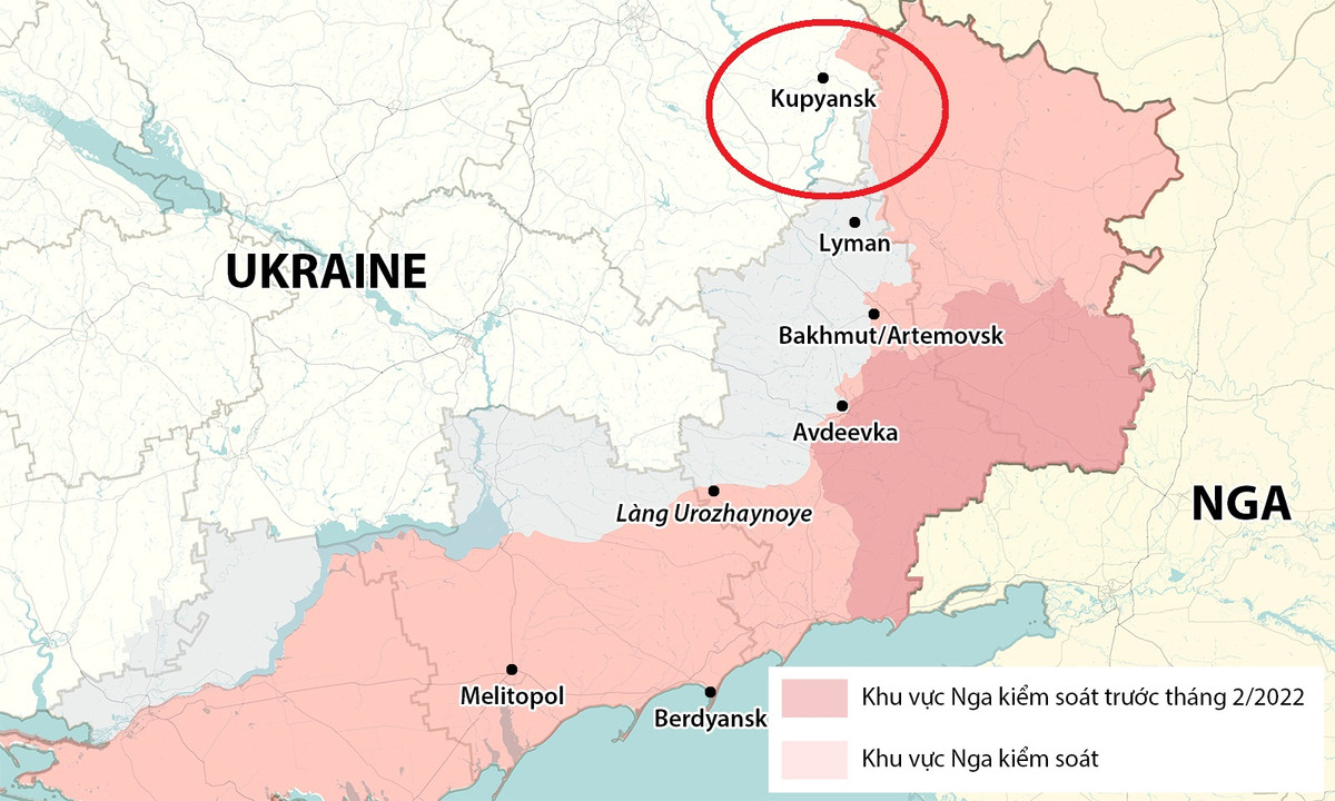 Ukraine cho biết, Quân đội Nga đã tập trung một lực lượng lớn ở chiến trường phía đông, với mục tiêu rõ ràng là ở phía đông bắc. Năm 2022, Quân đội Nga kiểm soát khu vực này trong vài tháng cho đến khi Quân đội Ukraine phản công và chiếm lại. 