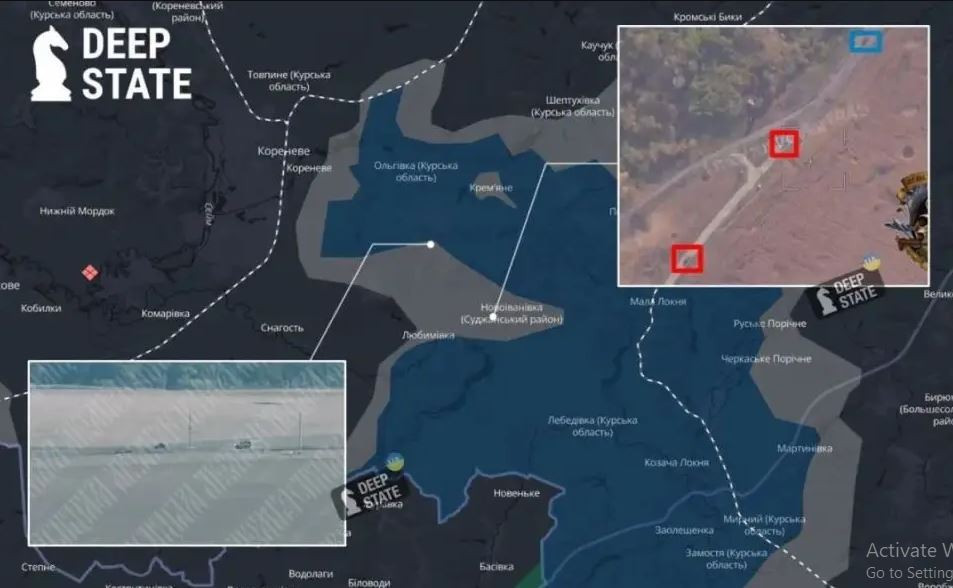 Gần đường cao tốc Korenovo-Sudzha, một xe bọc thép và một mũi xung kích thuộc Sư đoàn Dù 106 của Nga, đã bị đạn pháo Ukraine tấn công khi đang băng qua một cánh đồng, rất may họ không bị trúng đạn. Mũi tấn công sau đó xuống xe và tiến vào vị trí của quân Ukraine ở cuối rừng.