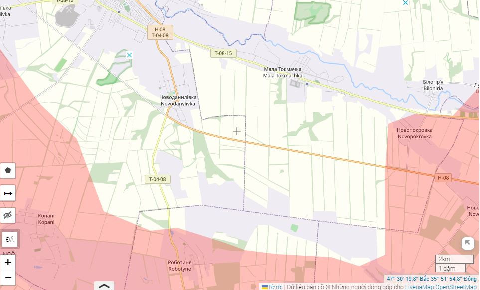 Một blogger người Nga cho biết, quân Nga đã tiến vào một khu vực rộng 4 km và sâu tới 800 mét về phía tây bắc và phía tây Robotyne. Các đơn vị thuộc Lữ đoàn pháo binh số 69 của Nga thuộc quân đoàn số 35, Quân khu phía Đông (EMD), được cho là đang tích cực hoạt động chiến đấu trên hướng Zaporizhia.