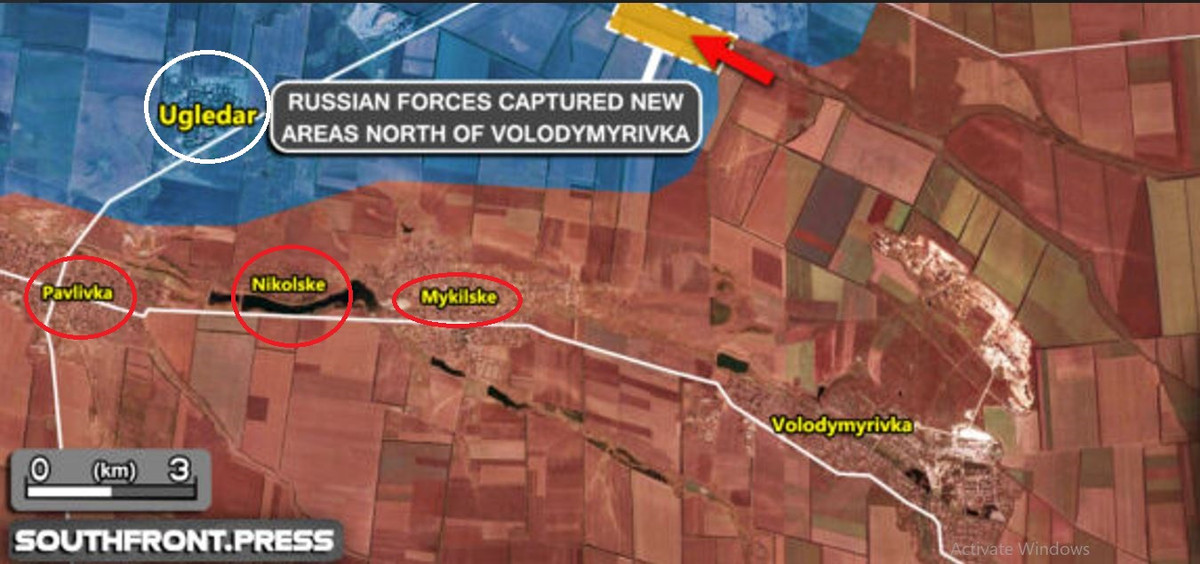 Nhưng trong hai hoặc ba tháng qua, phần lớn nguồn lực chiến tranh của Quân đội Ukraine đã được đầu tư vào các hướng khác. Đồng thời Cụm quân phía Đông đã rút ra bài học; thay vì tấn công thẳng vào trung tâm Ugledar, họ tấn công vào các tuyến đường tiếp viện ở cả hai cánh và thu được kết quả tuyệt vời