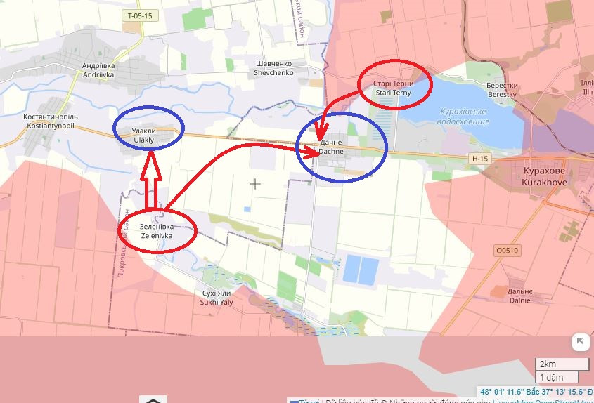 Nếu trong những ngày tới, AFU không giữ được làng Dachnoe, nơi có đường cao tốc H15 Kurakhove-Zaporozhye đi qua; hoặc RFAF tiếp cận con đường đường cao tốc này từ hướng làng Zelenovka, thì đó sẽ là một vòng vây cực lớn, nơi tàn quân AFU đang chiến đấu ở khu vực Kurakhovsky và phần còn lại của AFU sẽ kết thúc.