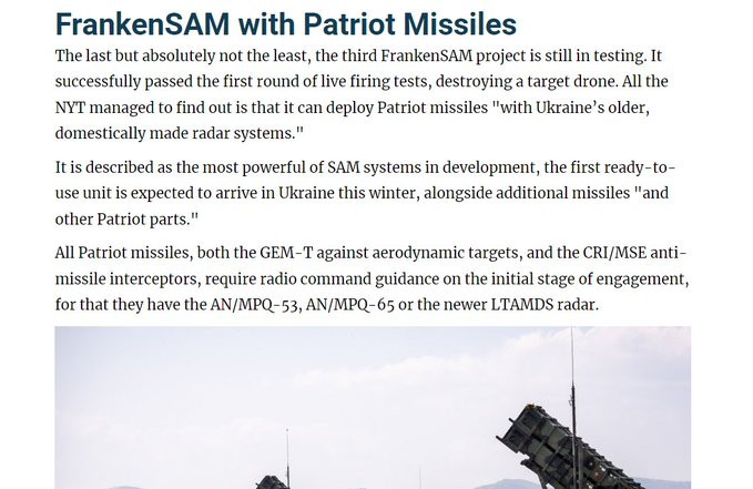 Hiện giữa Mỹ và Ukraine có một loạt dự án, trong đó có những dự án chỉ đơn giản là đặt các ống phóng tên lửa Mỹ, lên các bệ phóng cũ của Liên Xô. Ngược lại, những giải pháp khác liên quan đến việc tích hợp đầy đủ các hệ thống phóng hoàn chỉnh của Mỹ, vào hệ thống phòng không S-300 một cách hoàn chỉnh. 