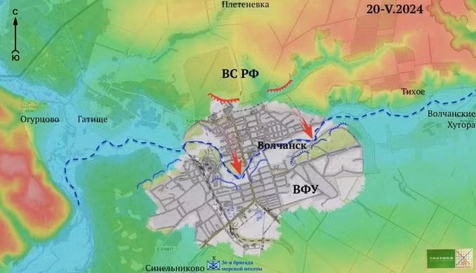 Hiện Nga đang nắm thế chủ động, và họ vẫn còn một vài con bài trong tay, chẳng hạn như mở mặt trận ở hướng Sumy, thì Ukraine sẽ không thể phân tán lực lượng phòng thủ thêm nữa, mà sẽ phải xé lực lượng từ Kharkov ra tăng cường. Như vậy, tuyến phòng thủ của Ukraine chắc chắn sẽ bị ảnh hưởng, khi họ tập trung vào thứ này thì sẽ đánh mất thứ khác. (Nguồn ảnh: cm.163, Kyiv Independent, Sputnik).