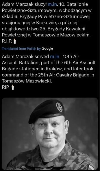 Mặt khác, cái chết bí ẩn gần đây của một quan chức cấp cao Quân đội Ba Lan, đã khiến toàn bộ vụ việc càng trở nên khó hiểu hơn. Được biết, quan chức cấp cao này chính là Chuẩn tướng Adam Malzak, một tướng an ninh không chỉ của Ba Lan, mà của cả NATO.