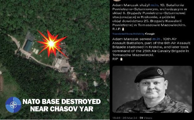 Tuy nhiên, đối với Nga, sự sống hay cái chết của Chuẩn tướng Adam Malzak hoặc có thể là các quân nhân NATO khác, dường như không còn quan trọng nữa. Theo quan điểm của Nga, chỉ cần họ xuất hiện ở Ukraine, đó là mục tiêu quân sự hợp pháp; bất kể danh tính của những người liên quan, Quân đội Nga sẽ tấn công không thương tiếc.