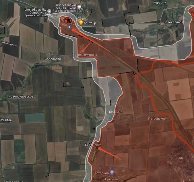 Trước bối cảnh đó, quân Nga đã táo bạo tổ chức mũi tiến công thọc sâu thẳng vào Ocheretine; kế hoạch mạo hiểm này diễn ra một cách hoàn hảo. Nhưng nguyên nhân thành công của quân Nga có sự “giúp sức” của Lữ đoàn bộ binh cơ giới 115 của Ukraine làm nhiệm vụ phòng ngự tại đây đã bỏ vị trí khi bị quân Nga bất ngờ tiến công.