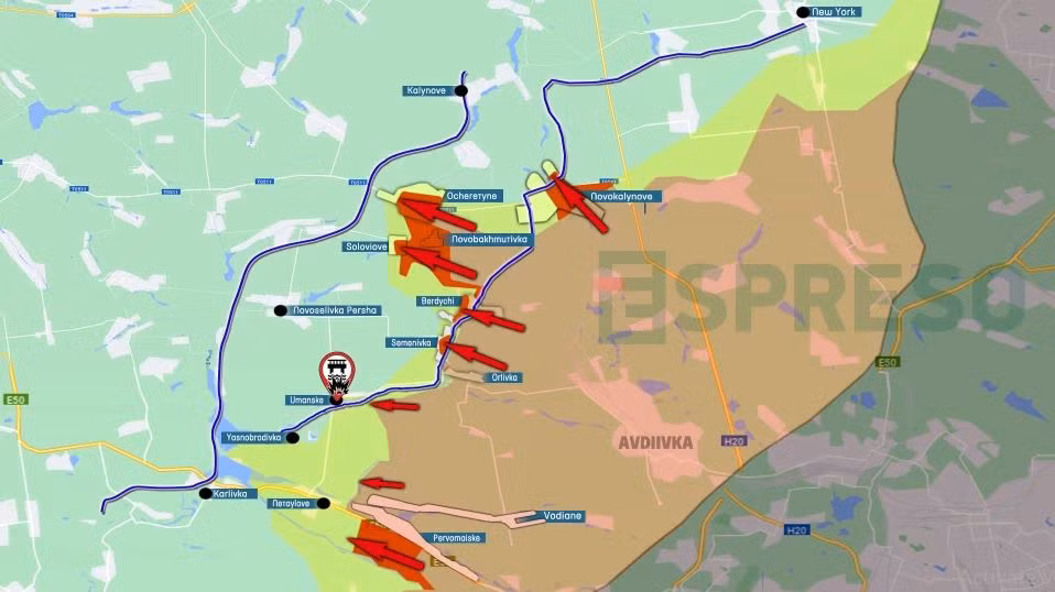 Kiev lo ngại, việc mở rộng vùng kiểm soát của Quân đội Nga theo hướng Avdiivka không chỉ phá vỡ chiến lược phòng thủ mà Ukraine đang xây dựng, mà còn ảnh hưởng lớn đến tinh thần vốn đã xuống thấp của binh sĩ Ukraine. Thậm chí còn dẫn đến sụp đổ cả mặt trận. (Nguồn ảnh: CNN, Topwar, Sina, RIA Novosti).