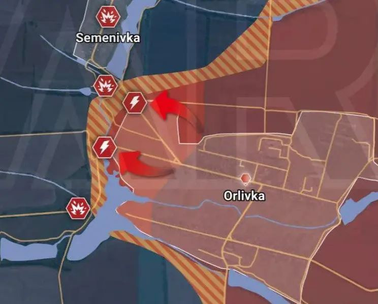 Orlovka là ngôi làng trung tâm trên tuyến phòng thủ thứ hai của Ukraine ở phía tây Avdiivka, bao gồm Berdychi-Semenovka-Orlovka-Tonenkoe; các trận đánh giành Berdychi và Tonenkoe vẫn tiếp tục. Hiện Quân đội Ukraine đang kiểm soát phần phía tây của Berdychi và cố gắng phản công ở vùng ngoại ô phía tây bắc Tonenkoe. 