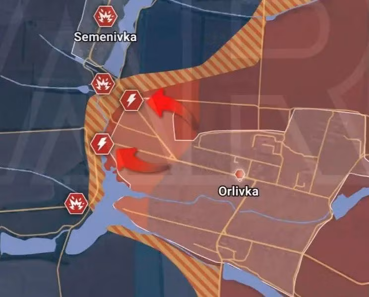 Orlovka là ngôi làng trung tâm trên tuyến phòng thủ thứ hai của Ukraine ở phía tây Avdiivka, bao gồm Berdychi-Semenovka-Orlovka-Tonenkoe; các trận đánh giành Berdychi và Tonenkoe vẫn tiếp tục. Hiện Quân đội Ukraine đang kiểm soát phần phía tây của Berdychi và cố gắng phản công ở vùng ngoại ô phía tây bắc Tonenkoe. 