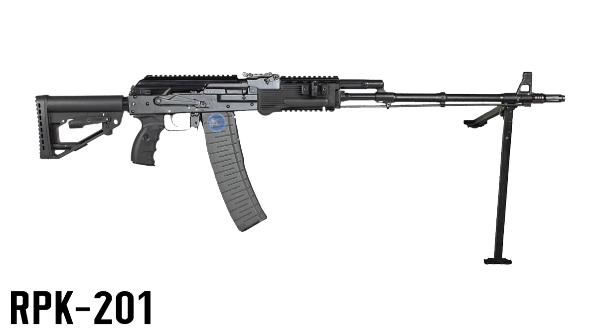 Giống như AK-74M có phiên bản xuất khẩu dòng AK-100, RPK-74M cũng có hai phiên bản xuất khẩu là RPK-201 cỡ nòng 5,56 NATO và RPK-203 cỡ nòng 7,62×39. Có một số phiên bản khác nữa, nhưng tất cả đều cơ bản nhìn giống nhau.