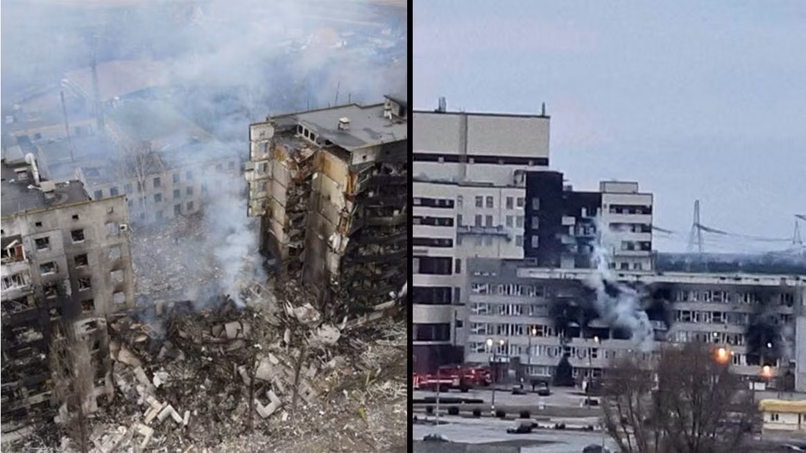 Một quả bom xuyên loại lớn do máy bay ném bom chiến thuật của Không quân Nga thả xuống, có thể phá hủy hoàn toàn một tòa nhà chỉ bằng một đòn đánh, làn khói bom và bụi dày đặc bốc lên sau vụ nổ cao tới 20 tầng.