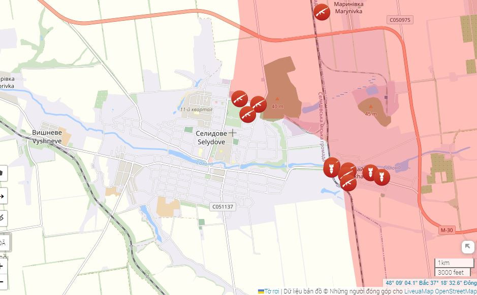 Đánh giá từ những thay đổi hiện tại ở tiền tuyến, tốc độ tấn công của Quân đội Nga về phía thành phố Pokrovsk trong những ngày qua đã suy yếu, đặc biệt là ở thị trấn Selidovo. Ban đầu, quân Nga chiếm gần như toàn bộ phần phía đông của thị trấn và kiểm soát hơn 40% diện tích thị trấn này.