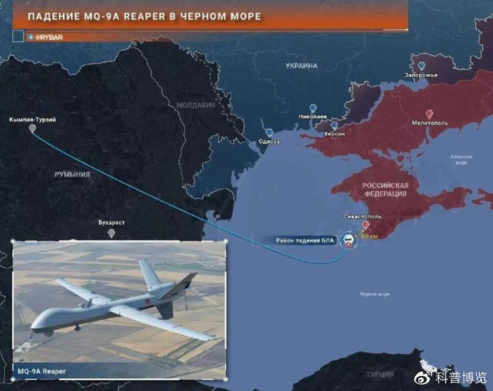 Sau vụ máy bay không người lái MQ-9 Reaper của Mỹ gặp sự cố và rơi trên Biển Đen hôm 14/3 vừa qua, Quân đội Mỹ khẳng định, chiếc UAV của họ đã bị hai máy bay chiến đấu Su-27 do Quân đội Nga điều đến, cố tình đâm vào.