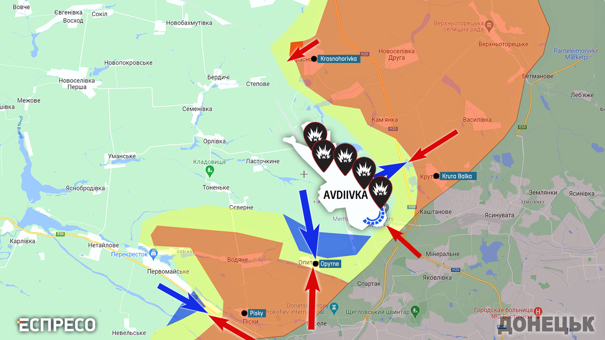 Tuy nhiên các blogger quân sự của Nga ở gần Donetsk cũng đưa tin về vụ tấn công tự sát này. Nhiều nhà quan sát cho rằng, vào sáng ngày 22/10, Quân đội Ukraine bắt đầu cuộc tấn công gần Avdiivka. Mục tiêu là làng Peski, nằm phía sau sườn phía nam mũi bao vây của quân Nga vào Avdeevka. 