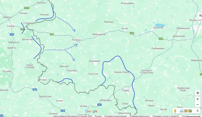Bộ Quốc phòng Nga cũng cho biết, hiện có dấu hiệu quân Ukraine đang tập trung lực lượng ở khu vực Glukhov. Rất có thể Quân đội Ukraine đang lên kế hoạch cho một cuộc tấn công mới vào khu vực Kursk, lần này là vào Rylsk.
