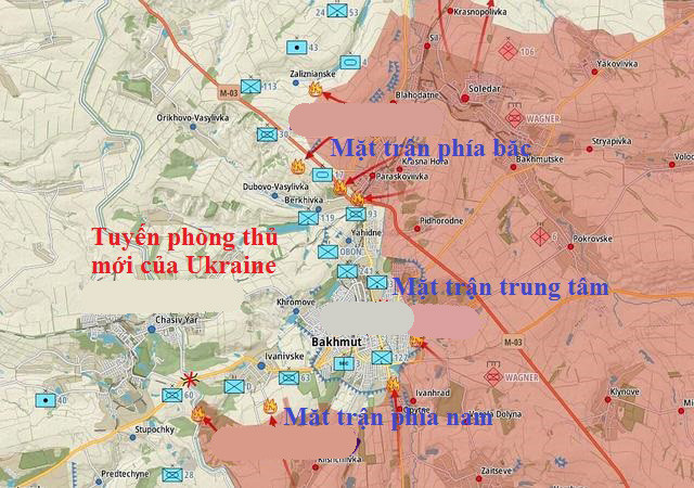Điểm qua về toàn bộ tình hình chiến đấu hiện tại ở Bakhmut, đơn giản mà nói, hiện được chia thành chiến trường phía bắc, chiến trường đô thị và chiến trường phía nam. Trên chiến trường phía bắc, Krasna Gora và Paraskovka, mà quân Wagner mới tràn ngập, là cứ điểm quan trọng, sườn bảo vệ phía bắc Bakhmut của Quân đội Ukraine.