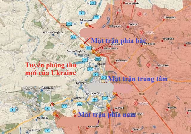 Điểm qua về toàn bộ tình hình chiến đấu hiện tại ở Bakhmut, đơn giản mà nói, hiện được chia thành chiến trường phía bắc, chiến trường đô thị và chiến trường phía nam. Trên chiến trường phía bắc, Krasna Gora và Paraskovka, mà quân Wagner mới tràn ngập, là cứ điểm quan trọng, sườn bảo vệ phía bắc Bakhmut của Quân đội Ukraine.