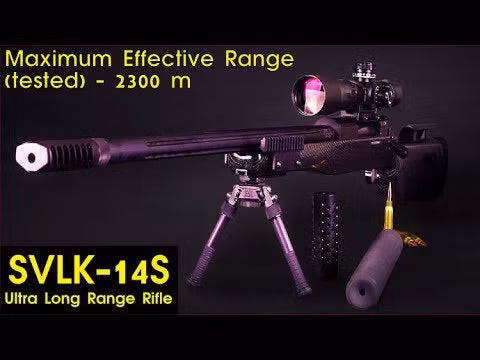 Thân súng được làm bằng hợp kim nhôm, được dùng trong sản xuất máy bay; khóa nòng bằng thép hợp kim đặc biệt; ngoài vật liệu bằng thép và nhôm, những phần còn lại của khẩu SVLK-14S dùng vật liệu composite. Những vật liệu này phải chịu được lực giật của loại đạn .408 CheyTac.