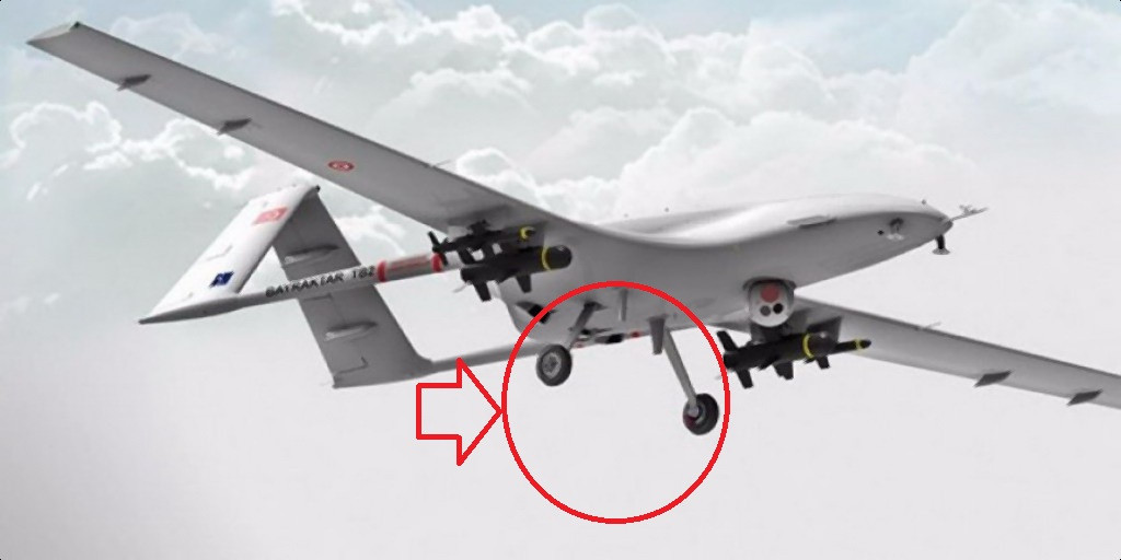 Tuy nhiên hai càng hạ cánh phía sau, kể cả khi UAV TB2 cất cánh, nó không thể thu vào trong được, do vậy bất kỳ xạ thủ radar phòng không nào, cũng có thể phát hiện ra TB2; vì hai càng đáp phía sau, sẽ làm tăng bề mặt phản xạ radar của UAV TB2. Thực tế thân và càng sau UAV TB2, nó có thể nhìn thấy rất rõ”; Leonkov nói.