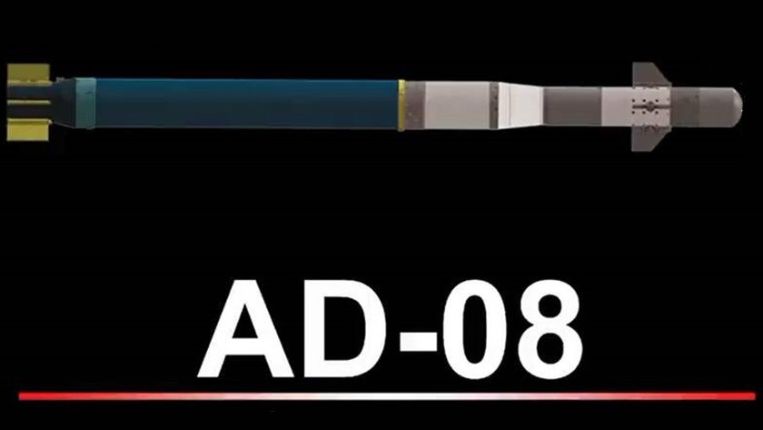 Tên lửa của hệ thống AD-08 Majid hình trụ thuôn dài, phần đầu gần giống hình bán cầu có đường kính 156mm, dài 2.670 mm, tổng trọng lượng 75 kg; cấu tạo bao gồm một khoang cơ cấu lái, một khoang chứa đầu đạn và động cơ ở đuôi.