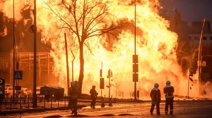 Theo hãng tin nhà nước Nga RIA Novosti, ngày 24/3, Quân đội Nga một lần nữa tiến hành "cuộc tấn công chính xác tầm xa" quy mô lớn, nhằm vào Ukraine, và còi báo động phòng không vang lên ở Kiev, Lviv và nhiều nơi khác.