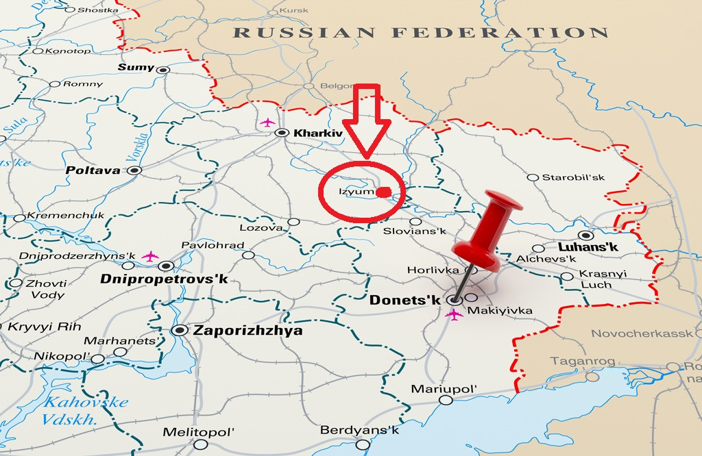 Izyum là một thành phố nằm ở phía đông nam vùng Kharkov của Ukraine. Thành phố nằm trên sông Seversky Donets, cách thành phố Kharkov 130 km. Lữ đoàn 81 của Ukraine, đảm nhiệm phòng ngự thành phố này, đã mất khả năng kháng cự.